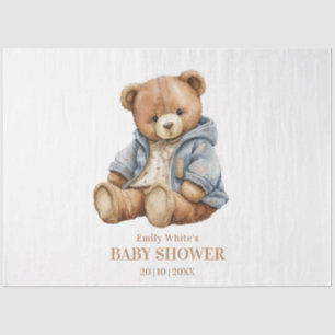 Teddy Beer Baby Shower Uitnodiging Kan nauwelijks  Tissuepapier