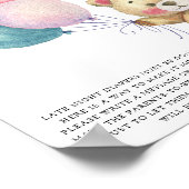 Teddy beer ballonnen - Late night luiers spel Poster (Hoek)