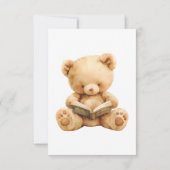 Teddy Beer Beige Ballon  Bedankkaart (Achterkant)