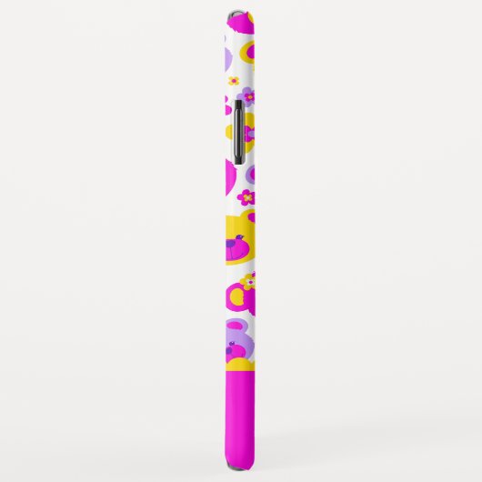 Teddy-beer bloemen genaamd roze geel Case-Mate iPhone case (Achterkant/rechts)