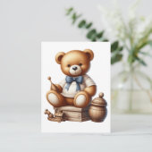 Teddy beer briefkaart (Staand voorkant)