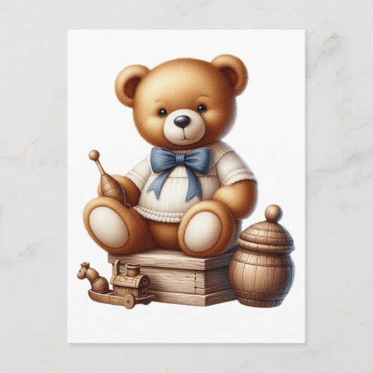 Teddy beer briefkaart (Voorkant)
