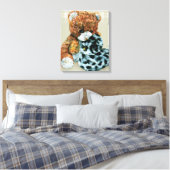 Teddy beer cuddles canvas wikkeldruk afdruk (Insitu (Slaapkamer))