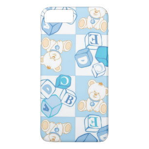 Teddy beer gecontroleerd patroon 	iPhone 8 plus / 7 plus hoesje