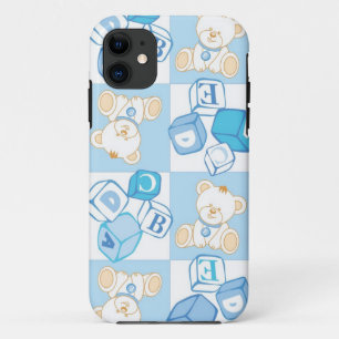 Teddy beer gecontroleerd patroon iPhone 11 hoesje