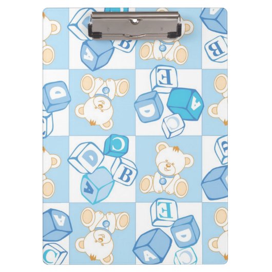 Teddy beer gecontroleerd patroon klembord (Voorkant)