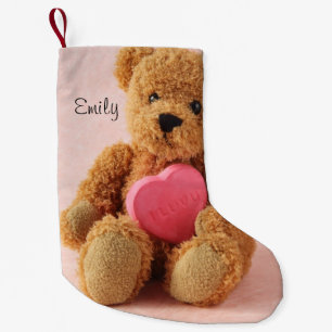 Teddy beer i luv u kleine kerstsok