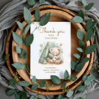 Teddy Beer Kamp Baby Shower Bedankt