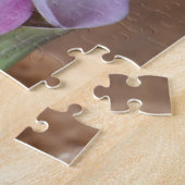 Teddy beer met calla lilies legpuzzel (Zijkant)