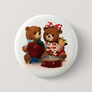 Teddy beer pair ronde button 5,7 cm