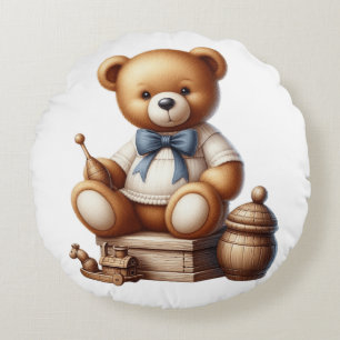 Teddy beer rond kussen