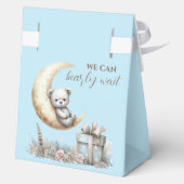 Teddy Blue Bear We Can Bearly Wait Bedankdoosjes (Achterkant)