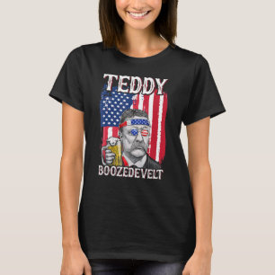 Teddy Boozedevelopment Theodore Roosevelt 4 juli T-shirt