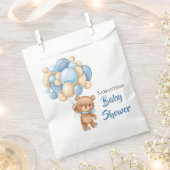 Teddy Boy Baby shower - Wit Bedankzakje (Geknipt)