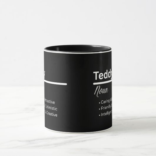 Teddy Boy Name Definition Personalized Mug Mok (Midden)