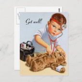 Teddy Checkup Briefkaart (Voorkant / Achterkant)