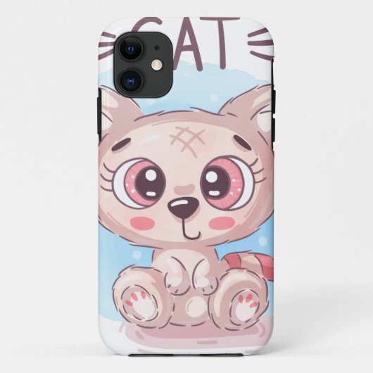 Teddy Cute Cat Case-Mate iPhone Case (Achterkant)