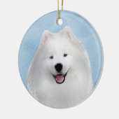 Teddy de Samojeed Keramisch Ornament (Links)