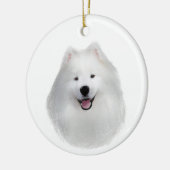 Teddy de Samojeed Keramisch Ornament (Links)