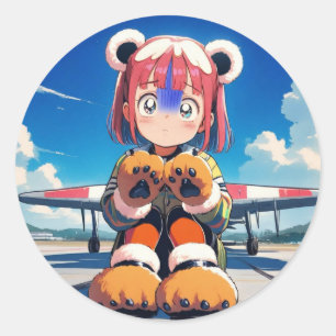 Teddy Ears op de Tarmac Ronde Sticker