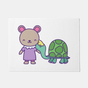 Teddy en schildpad deurmat