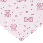 Teddy heeft achtergrond Roze Korte Tafelloper (Hoek)