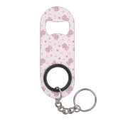 Teddy heeft achtergrond Roze Sleutelhanger Flessenopener (Achterkant)
