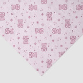 Teddy heeft achtergrond Roze Tissuepapier (Detail)