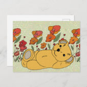 Teddy im Mohnfeld Briefkaart (Voorkant / Achterkant)