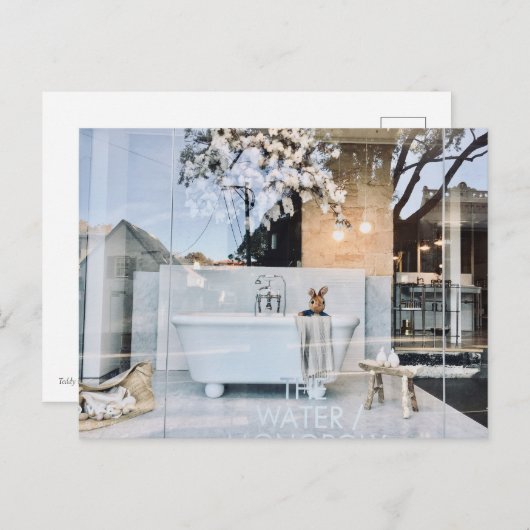 Teddy in Bath Briefkaart (Voorkant / Achterkant)