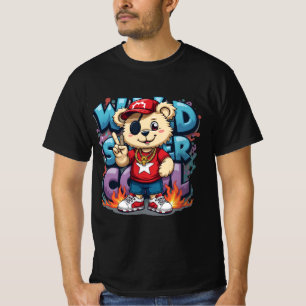 Teddy in Street Style – Wilde Super Coole Graffiti T-shirt