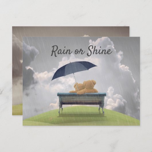 TEDDY LIEFT. TEDDY BEDRAAGT IN EEN VERLIES HUG IN BRIEFKAART (Voorkant / Achterkant)