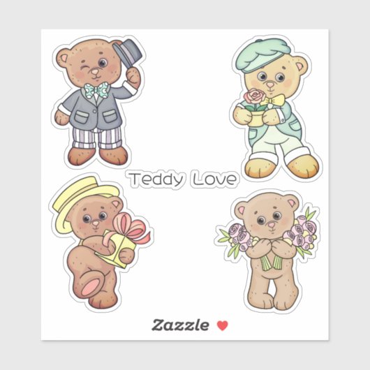 Teddy Love Sticker (Vel)