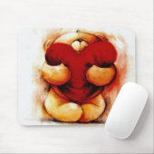  Teddy met hart Muismat (Met muis)