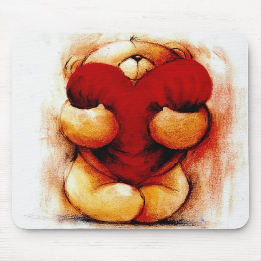  Teddy met hart Muismat (Voorkant)