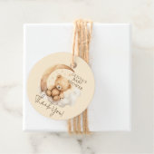 Teddy Moon Baby shower Favor Gift Label (In situ)