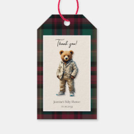 Teddy neutraal Baby shower Cadeaulabel