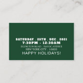 Teddy Noël, Noël fête Billet Invitation (Dos)