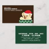 Teddy Noël, Noël fête Billet Invitation (Devant / Derrière)