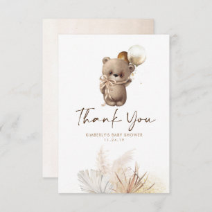 Teddy Oear Cute or Brown Baby shower Merci