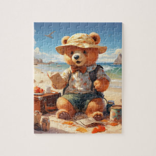 Teddy op het strand! Teddy Bear puzzel