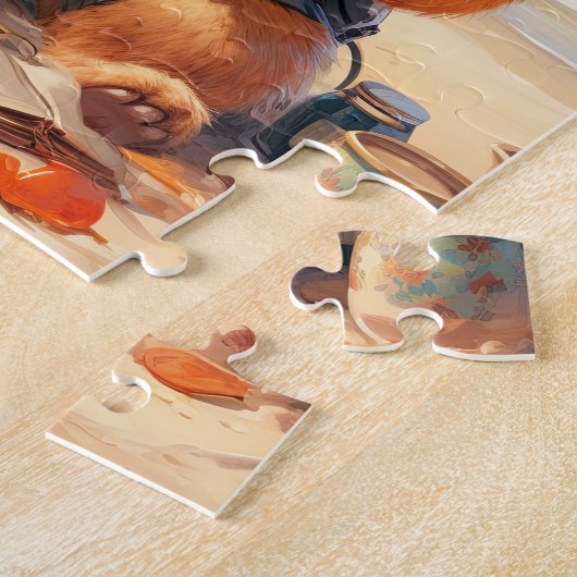 Teddy op het strand! Teddy Bear puzzel Legpuzzel (Zijkant)