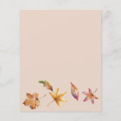 Teddy ours fille automne fête d'anniversaire carte (Dos)