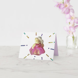 Teddy ours fille rose Bonne carte d'anniversaire m