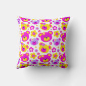 Teddy ours fleurs rose filles coussin coussin (Verso)