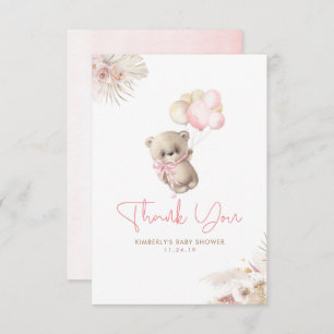 Teddy Ours mignon fille Baby shower Merci
