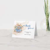 Teddy ours pampas herbe eucalyptus merci (Devant)