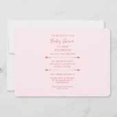Teddy Ours rose bébé fille douche Invitation (Dos)