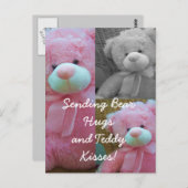 Teddy ourson serrés Carte postale (Devant / Derrière)