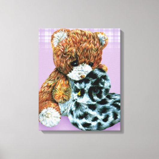 Teddy oursons boudins toile papier violet (Recto)